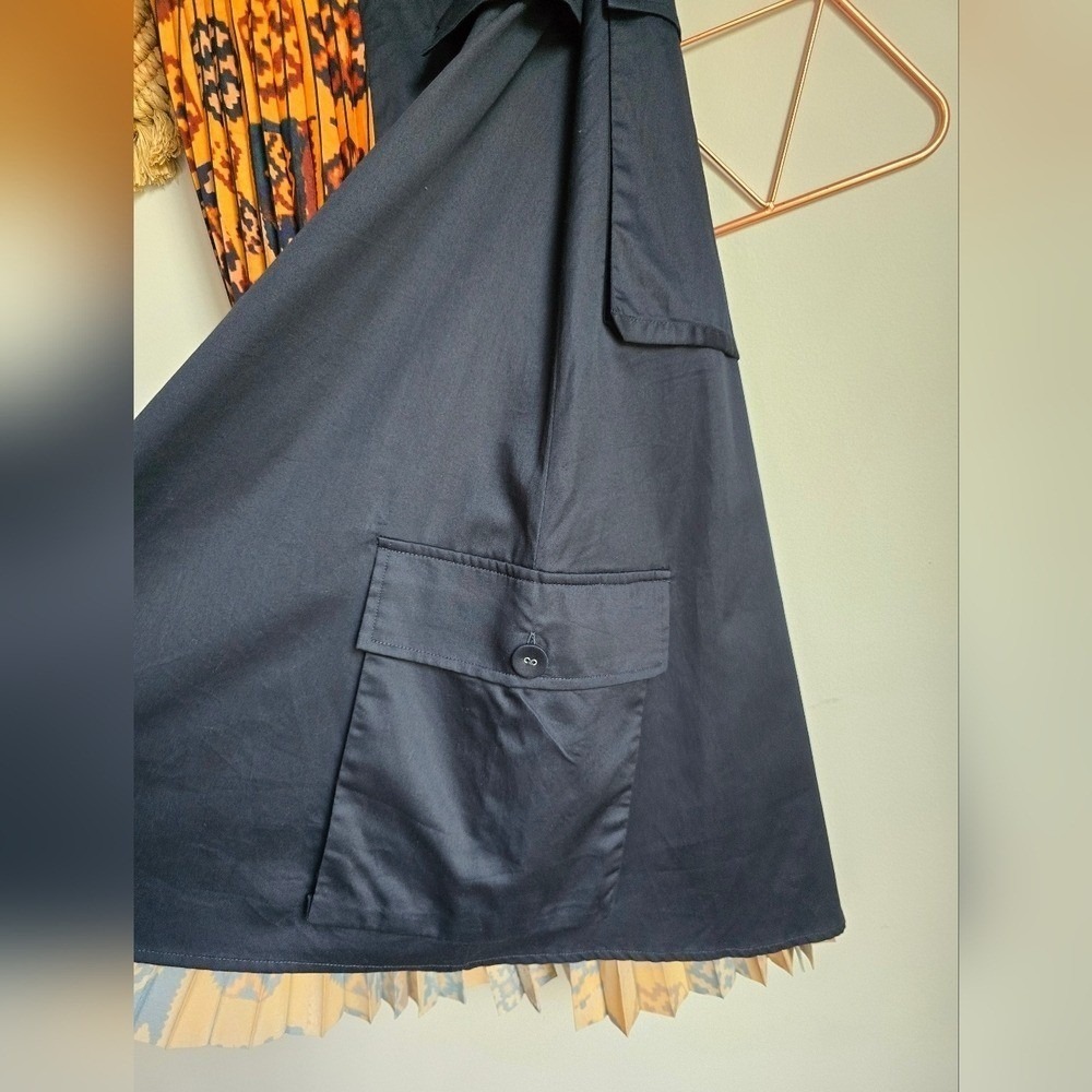Anthropologie NEW Eva Franco Kavi Pleated Cargo Mix Media Wrap Skirt SZ Small 2 - Picture 8 of 13